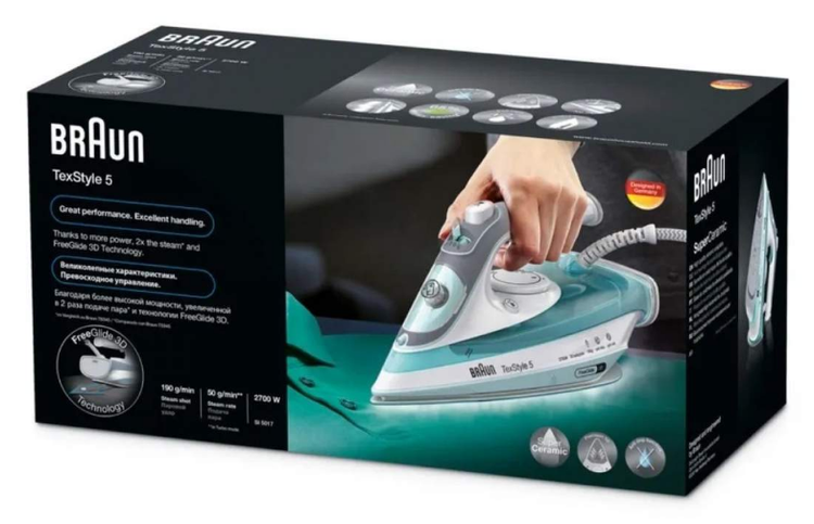 اتو بخار براون مدل SI 5017Braun TexStyle