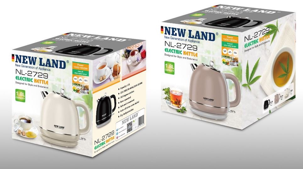 کتری برقی نیولند مدل NL-2729BL درب الماسی