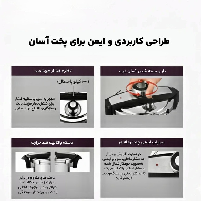 زودپز دوقلو یونیک گنجایش 7 و 5 لیتر